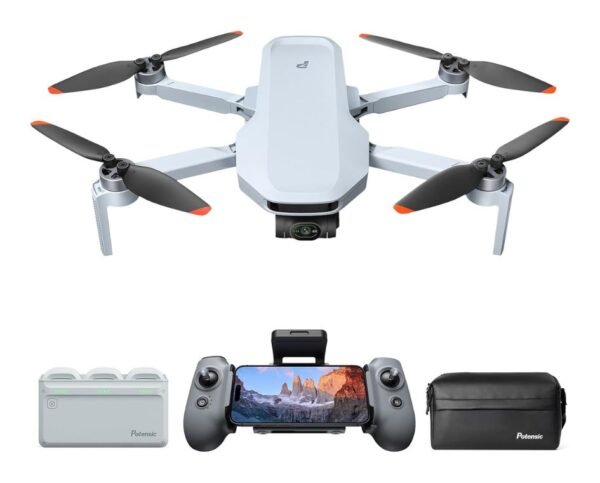 Potensic ATOM 2 Drone with Camera for Adults 4K Video, 8K Photo, Under 249g, 3-Axis Gimbal, 10KM Transmission, AI Track, Vertical Shooting, AI Night Shot, QuickShots, Fly More Combo (96-Min Flight)