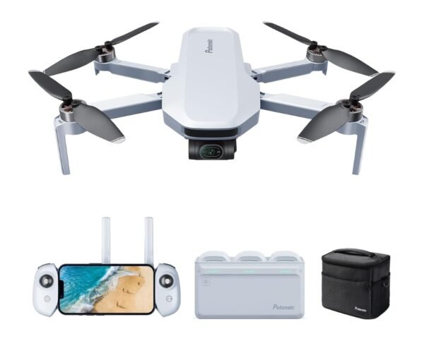 Potensic ATOM 3-Axis Gimbal 4K GPS Drone, Under 249g, 96 Mins Flight, Max 6KM Transmission, Visual Tracking, 4K/30FPS QuickShots, Lightweight for Adults and Beginners, Fly More Combo