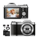 4K Retro Vintage Digital Camera, 64MP Retro 3” IPS Screen Camera with 6X Optical Zoom
