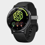 AI ChatGPT Translator Watch, Fitness Tracking, Heart Rate & Sleep Monitor, OLED Display, Titanium Alloy IP68 Waterproof, Multi-Sport Modes,Foreign Language Translator，Black
