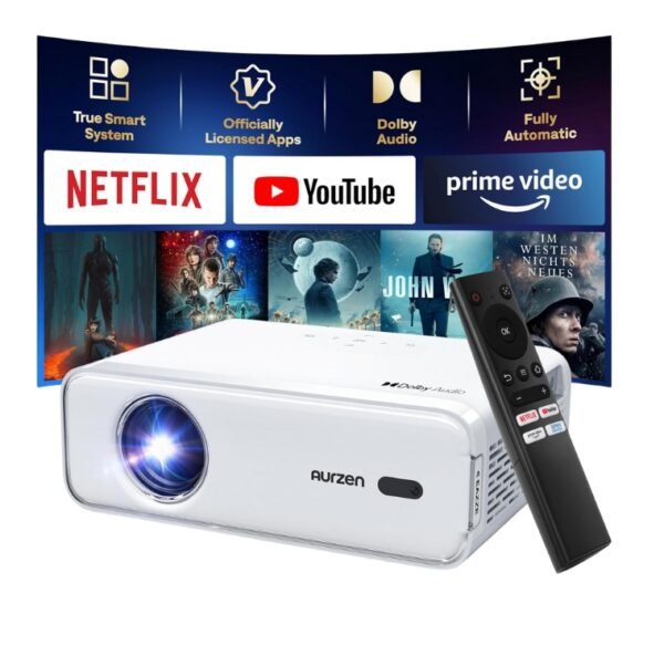 Aurzen EAZZE D1 Smart Projector with WiFi and Bluetooth