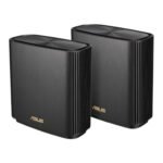 ASUS ZenWiFi AX Whole-Home Tri-band Mesh WiFi 6 System (XT8) - 2 pack, Coverage up to 5,500 sq.ft or 6+rooms, 6.6Gbps, WiFi, 3 SSIDs